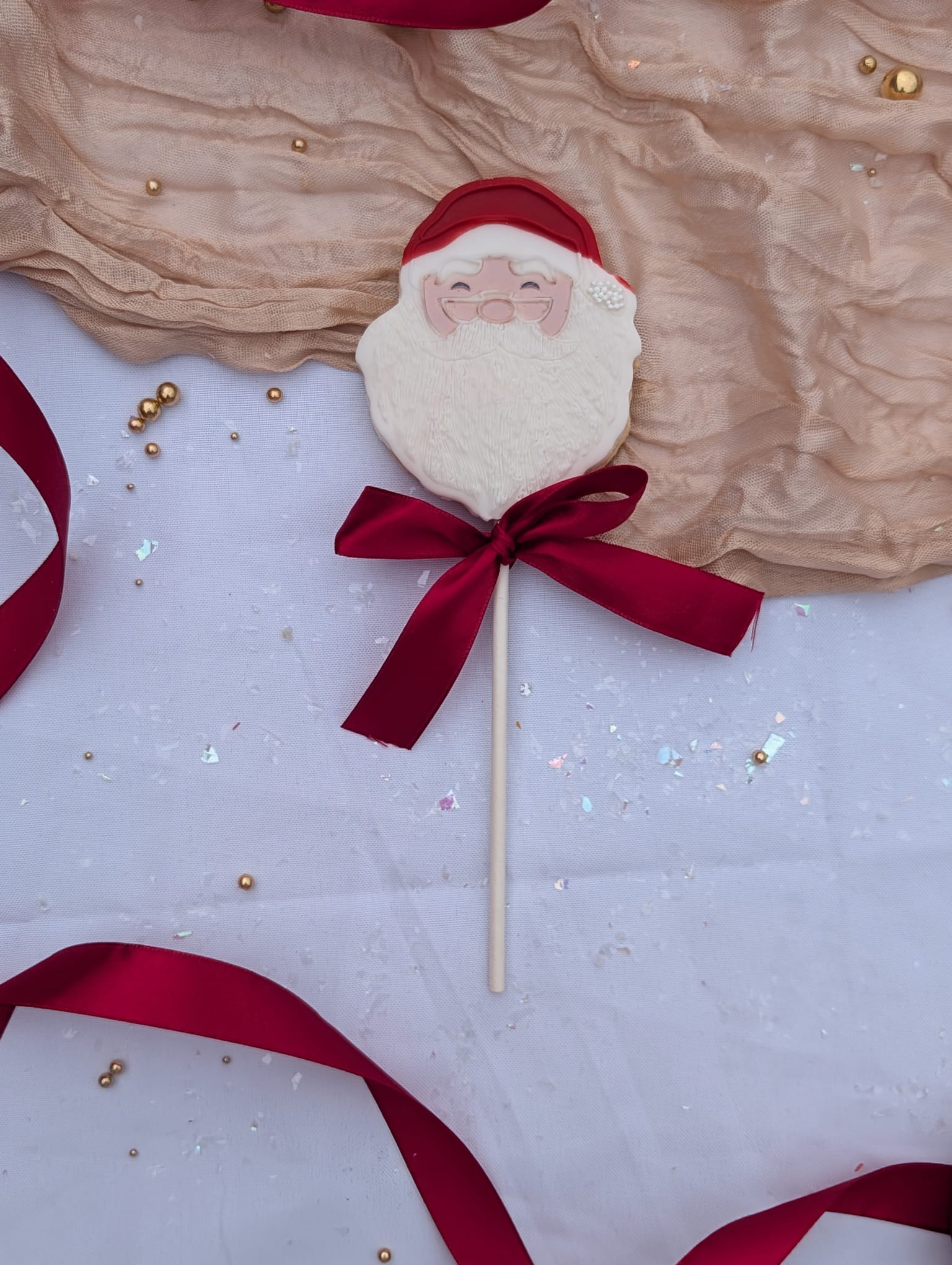 Santa Head Cookie Lolly